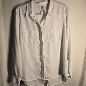 Liverpool Women's Classic White Lyocell Shirt Silky Soft Size M